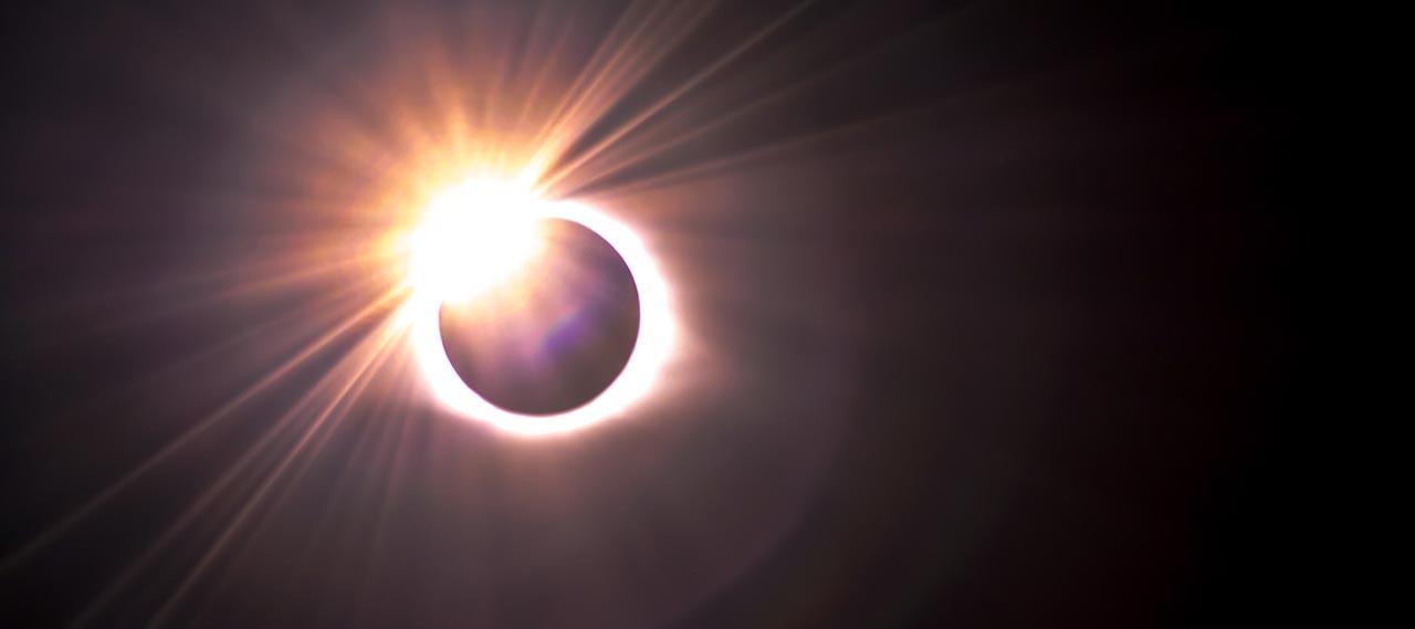 Solar corona during an eclipse.